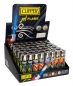 Preview: Clipper Plastic JETFLAME Feuerzeuge groß, 48er Display, MAZED LEAVES - Black Cap